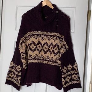 Knit sweater with design.